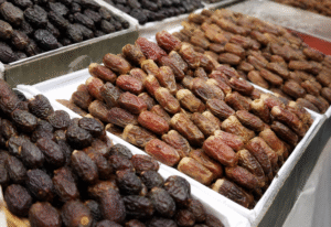 Premium Iranian dates displayed for export