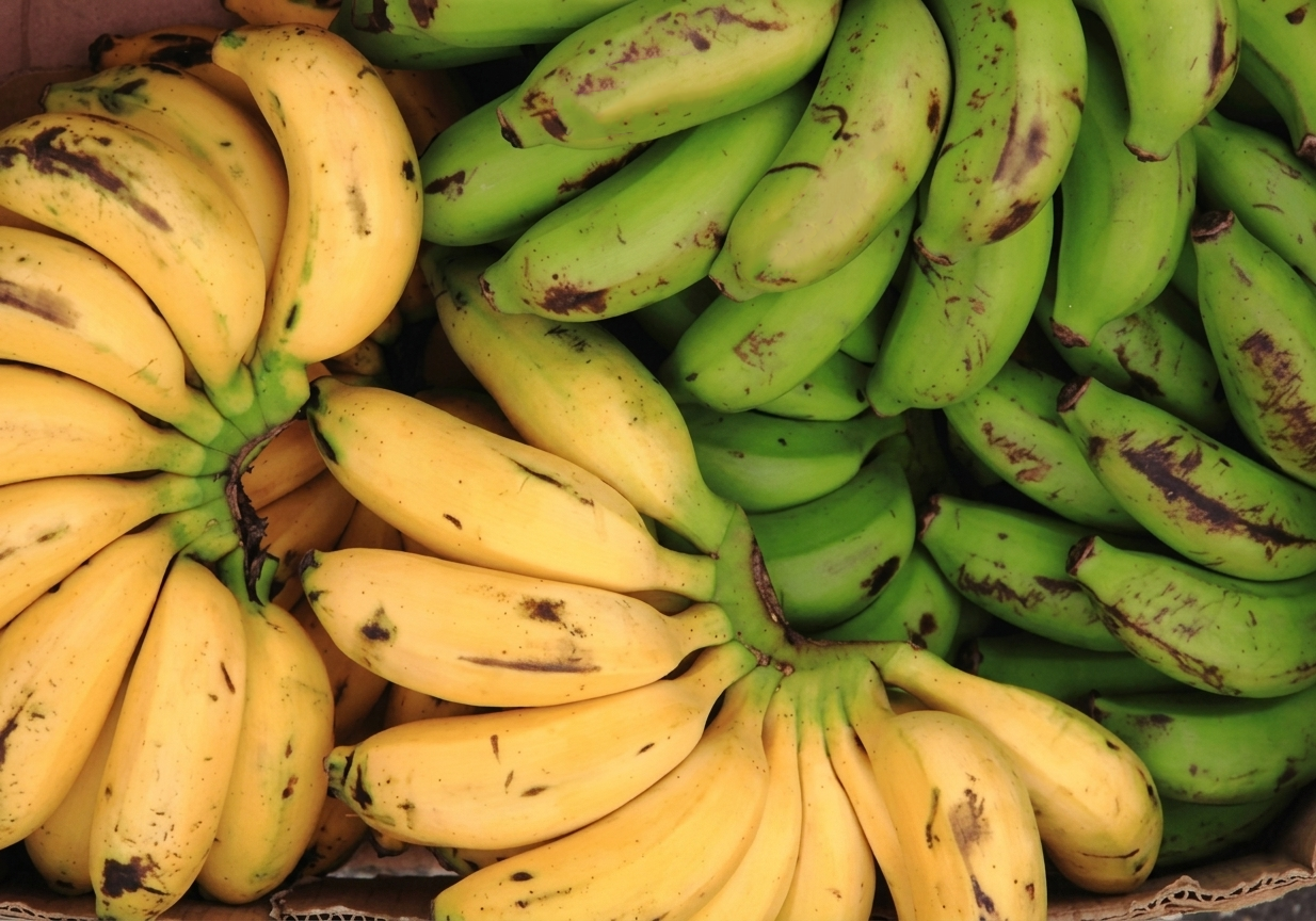 Fresh premium Indian bananas packed for international export